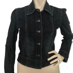 Fitted  waist denim jacket